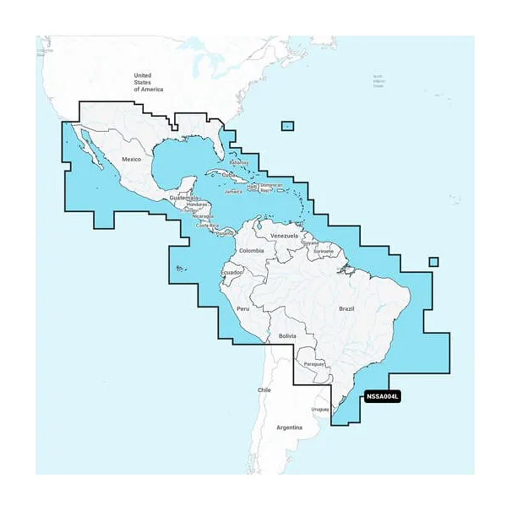 Garmin Navionics+™ NSSA004L - Mexico, the Caribbean to Brazil - Inland & Coastal Marine Chart
