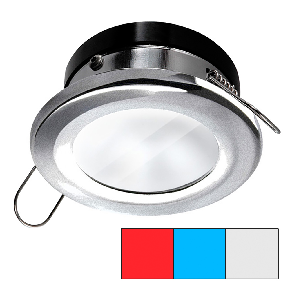 i2Systems Apeiron A1120 Spring Mount Light - Round - Red, Cool White & Blue - Brushed Nickel