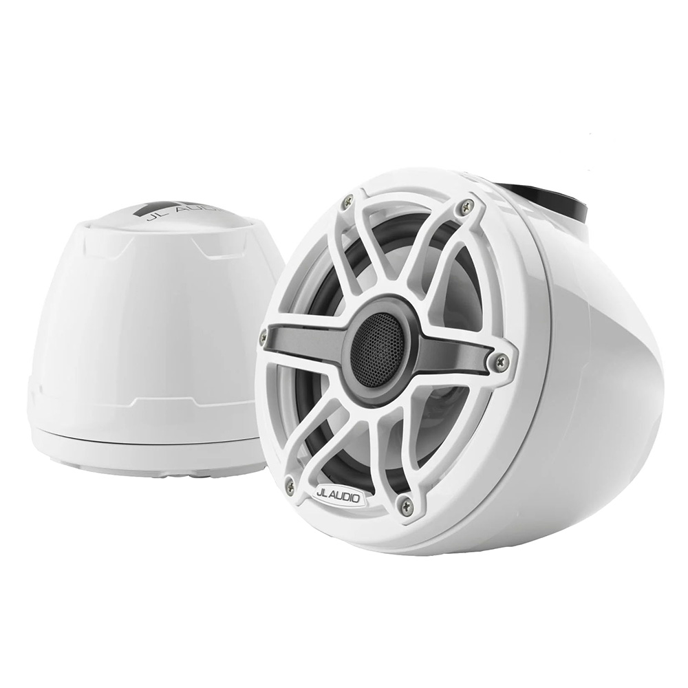 JL Audio M6 VeX™ Series 6.5" Enclosed Coaxial Speakers w/White Sports Grilles - M6-650VEX-Gw-S-GwGw