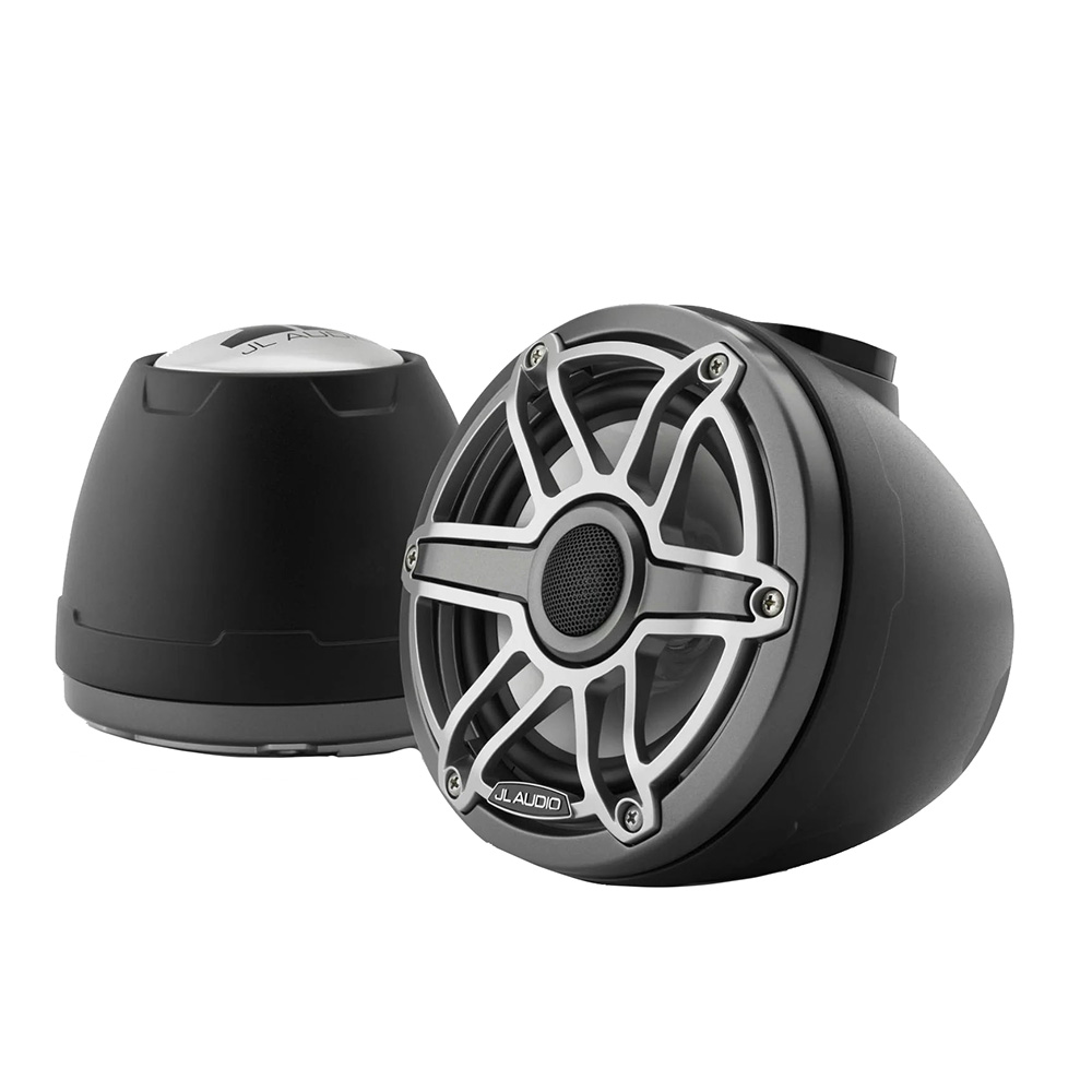 JL Audio M6 VeX&trade; Series 6.5" Enclosed Coaxial Speakers w/Titanium Sports Grilles - M6-650VEX-Mb-S-GmTi