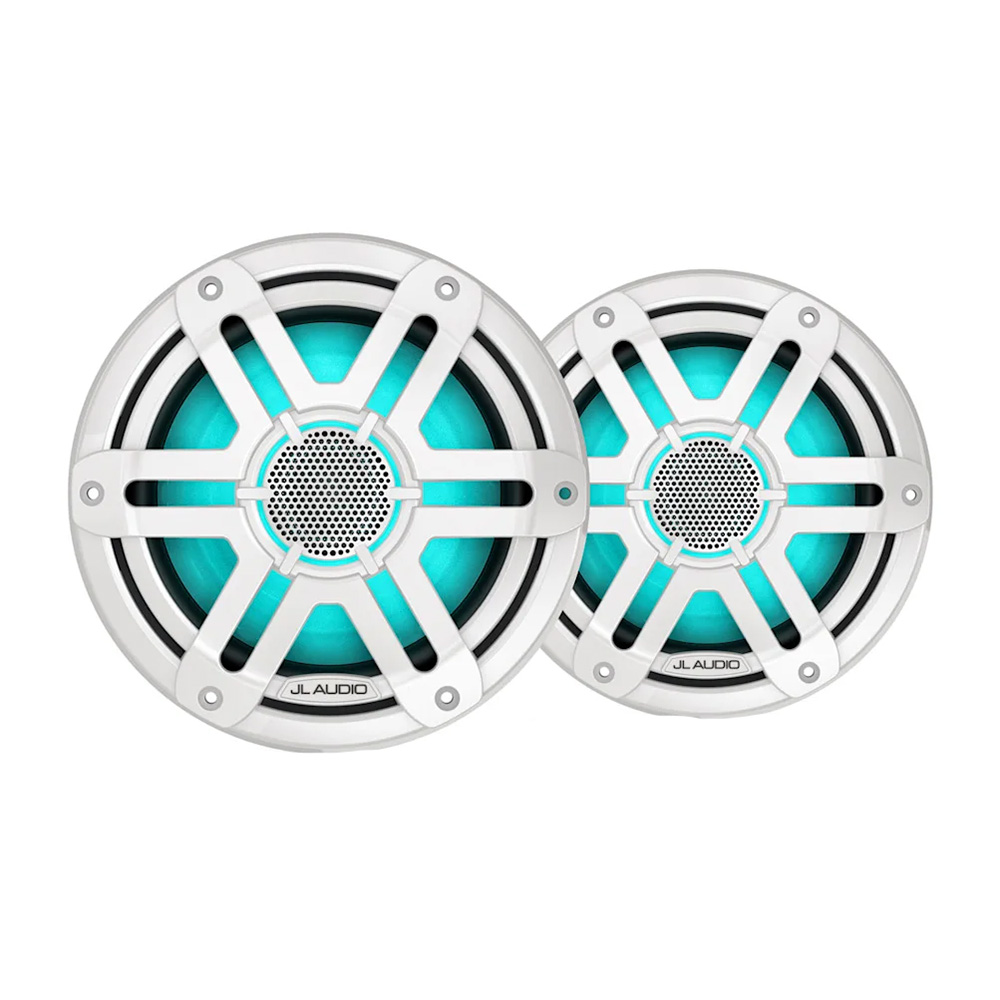 JL Audio M200 Marine Speakers 7.7" w/LED & White Sport Grille