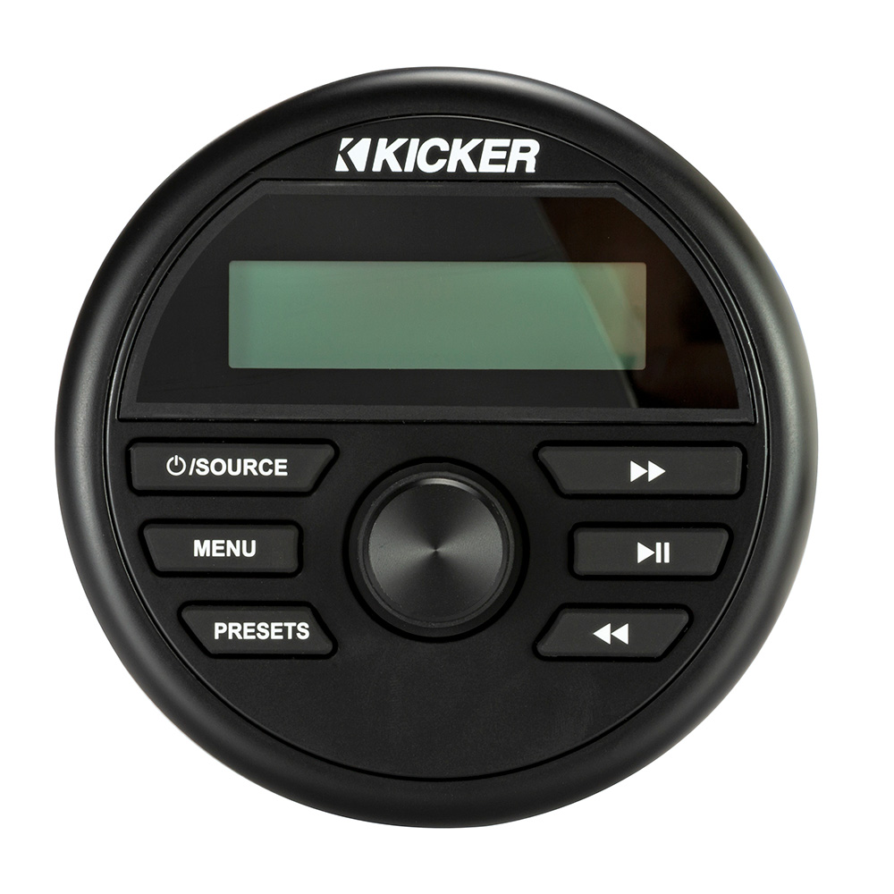 KICKER KMC2 Weather-Resistant Gauge-Style Media Center w/Bluetooth