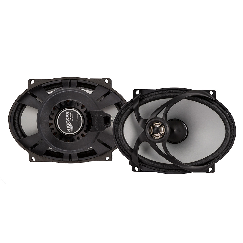 KICKER PSC572 5x7" Harley Davidson Replacement Coaxial Speakers - 2-Ohm, Black