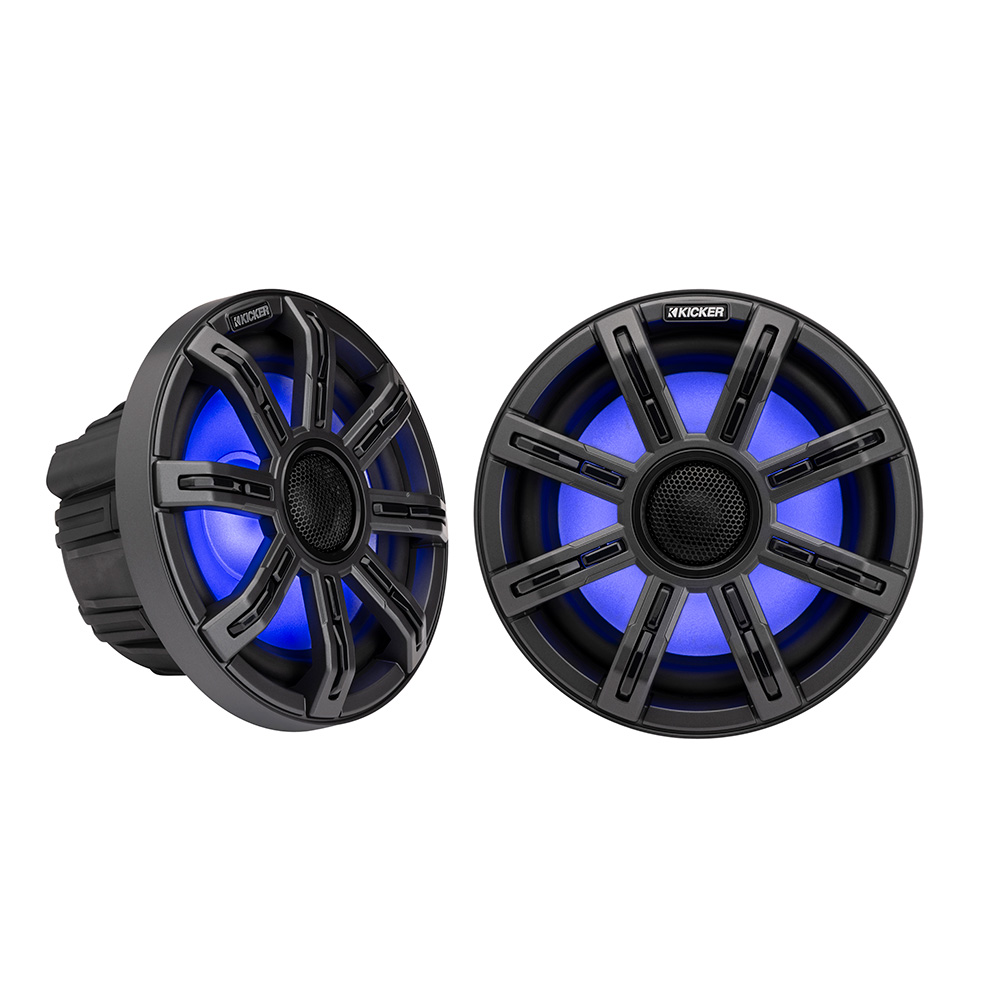 KICKER 8" Premium Marine Coaxial Speakers - 4-Ohm
