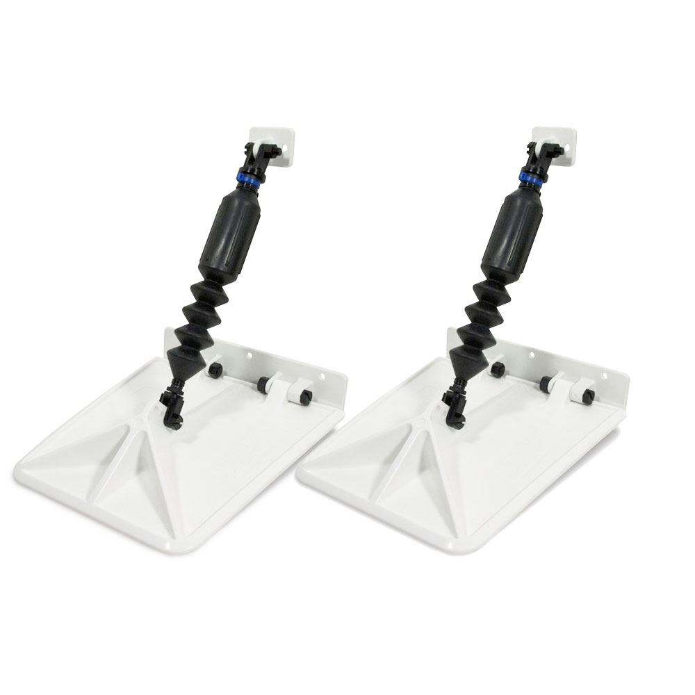 Smart Tabs SX Trim Tabs by Lectrotab 9.5&rdquo; x 10&rdquo; f/13'-15&rsquo; Boat w/30 - 40HP - White