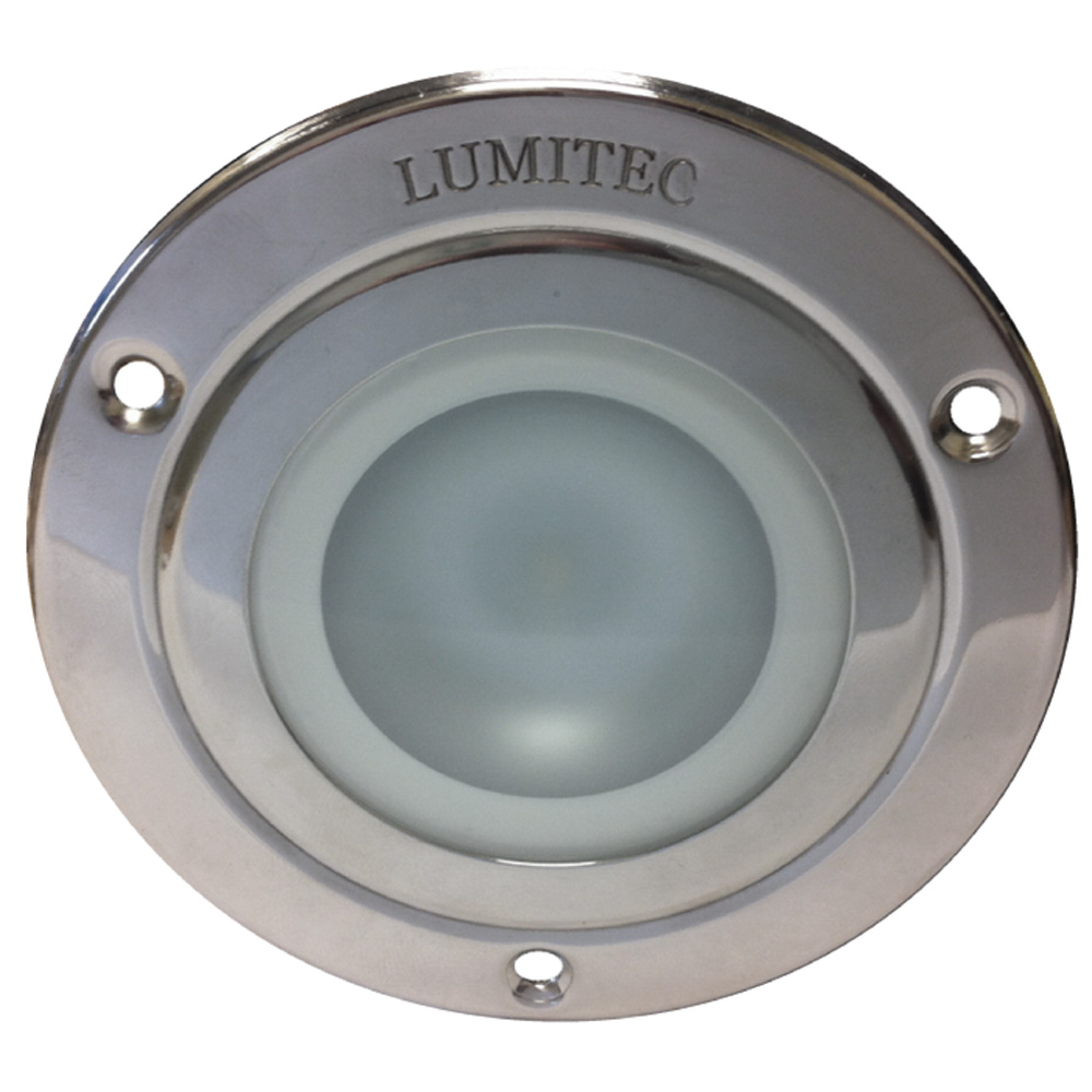Lumitec Shadow - Flush Mount Down Light - Polished SS Finish - 4-Color White/Red/Blue/Purple Non-Dimming