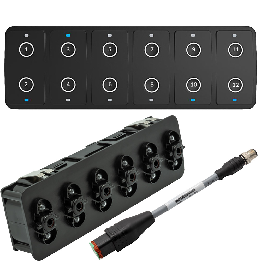 Maretron CKM12 Keypad w/CKM to NMEA 2000&reg; Adapter Cable - 0.2M (Horizontal Orientation)