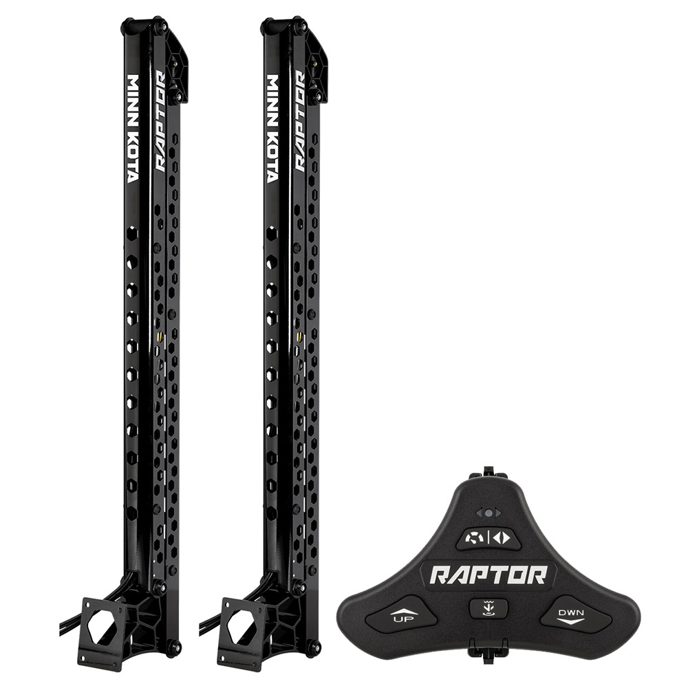 Minn Kota Raptor Bundle Pair - 8' Black Shallow Water Anchors w/Active Anchoring & Footswitch Included - 1810620/PAIR