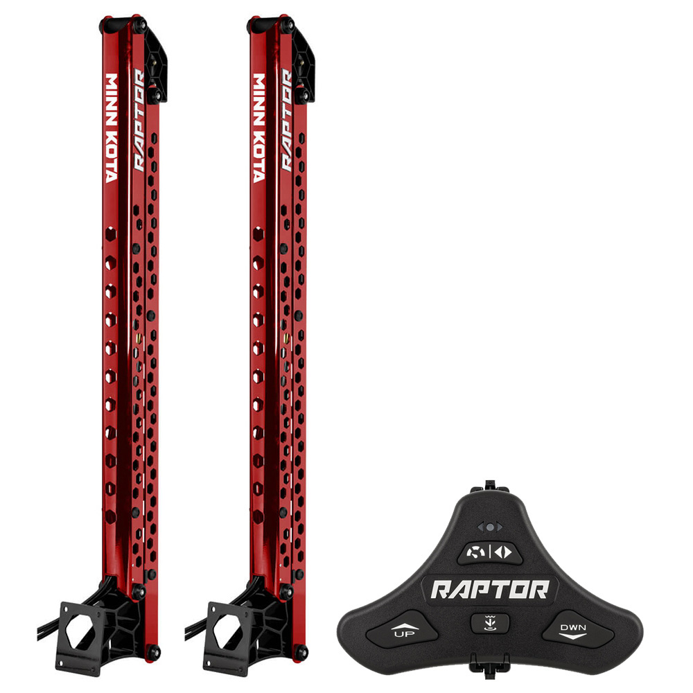 Minn Kota Raptor Bundle Pair - 10' Red Shallow Water Anchors w/Active Anchoring & Footswitch Included - 1810632/PAIR