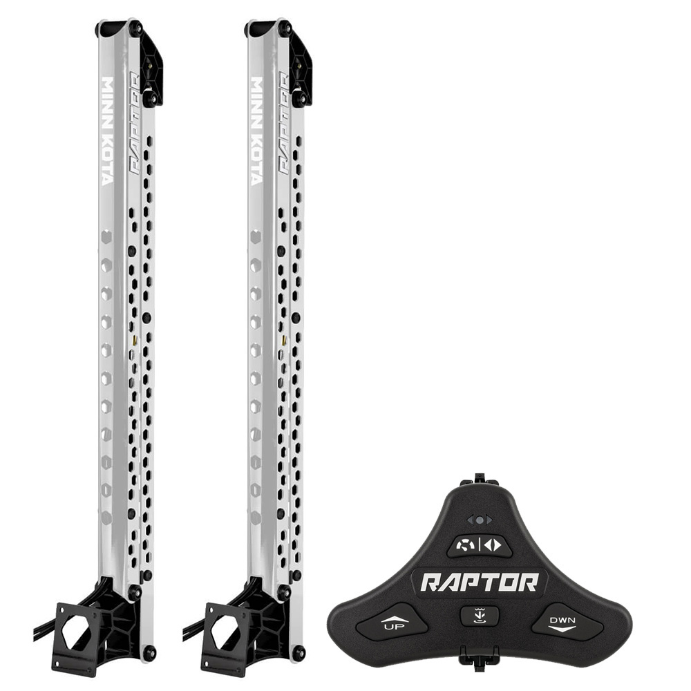 Minn Kota Raptor Bundle Pair - 10' Silver Shallow Water Anchors w/Active Anchoring & Footswitch Included - 1810633/PAIR
