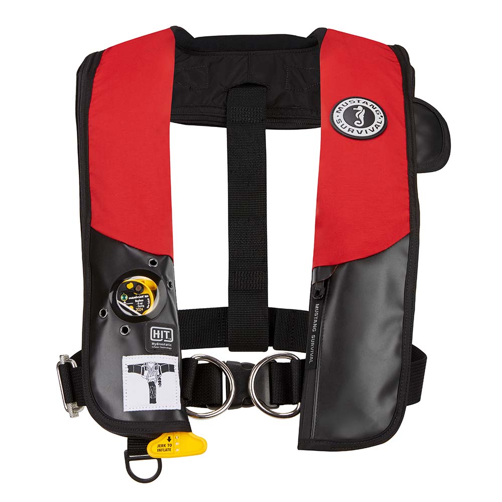 Mustang HIT Hydrostatic Inflatable PFD w/Sailing Harness - Red/Black - Automatic/Manual