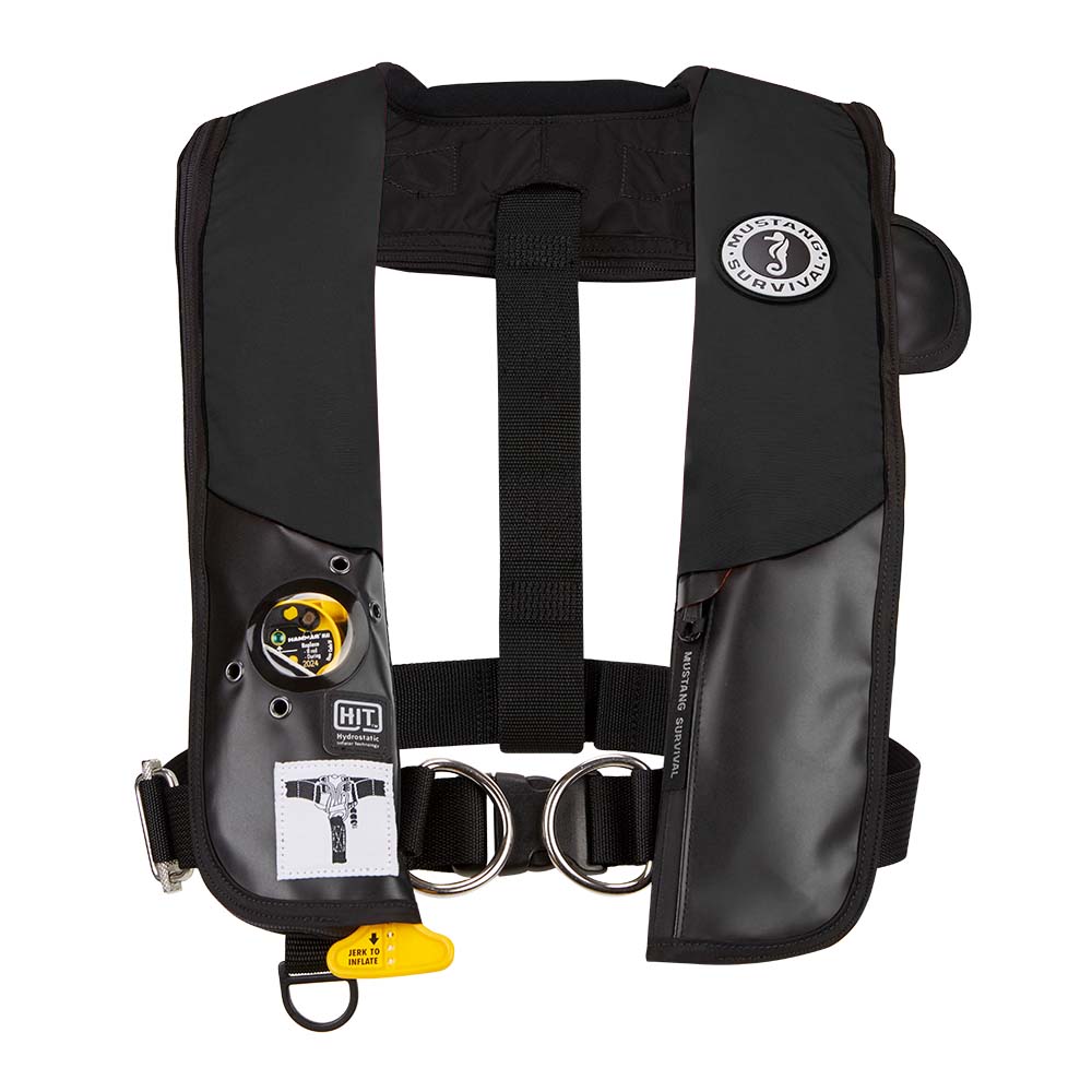 Mustang HIT Hydrostatic Inflatable PFD w/Sailing Harness - Black - Automatic/Manual
