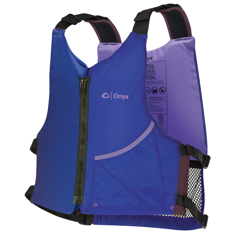 Onyx Universal Paddle PFD Life Jacket - Adult - Blue/Purple