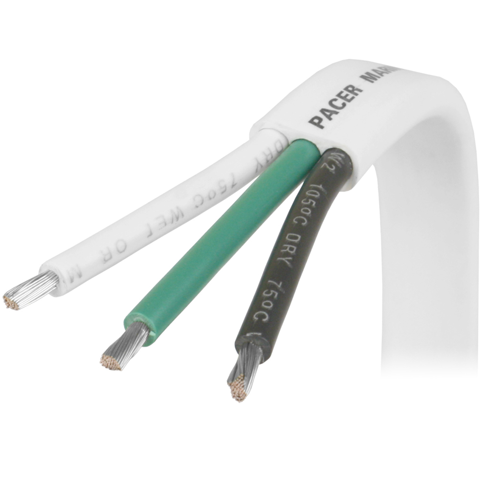 Pacer 12/3 AWG Triplex Cable - Black/Green/White - 100' 