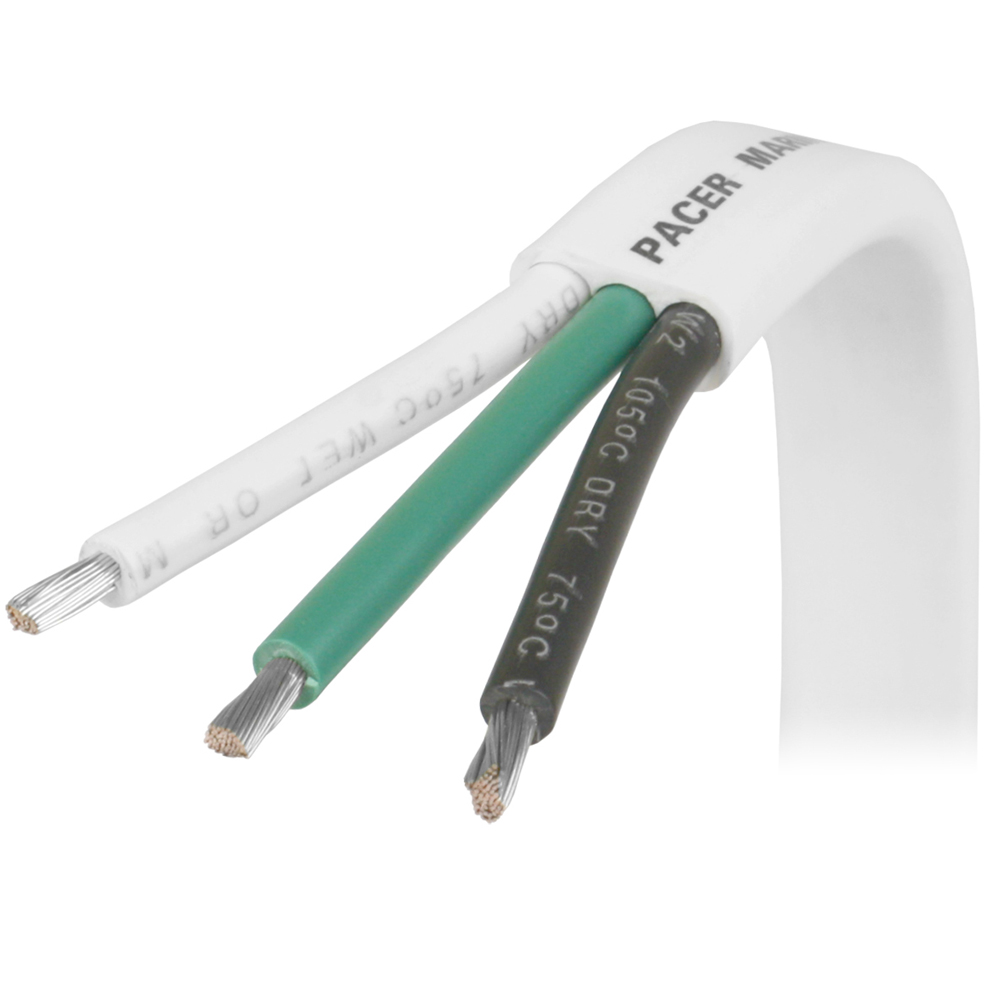 Pacer 12/3 AWG Triplex Cable - Black/Green/White - 250'