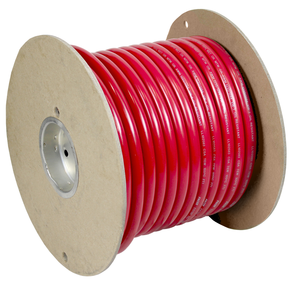 Pacer Red 2/0 AWG Battery Cable - 100'