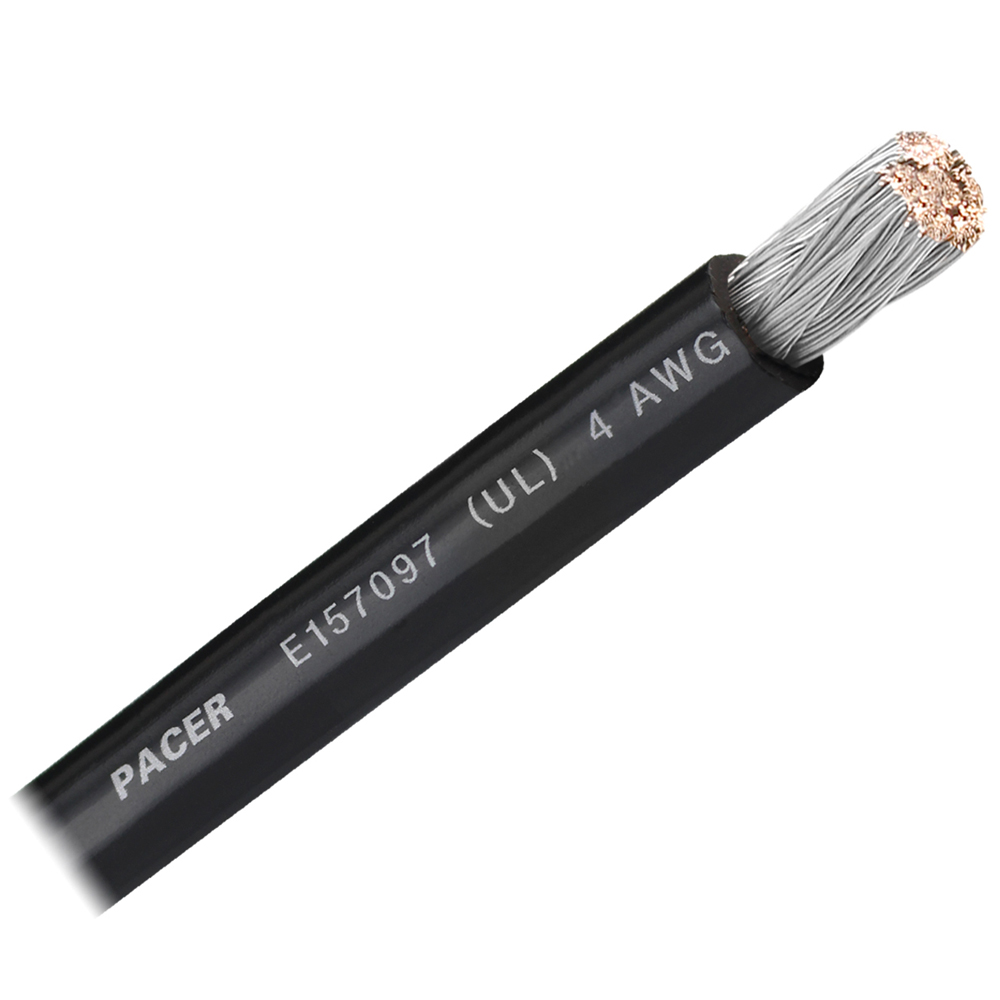 Pacer Black 4 AWG Battery Cable - Sold By The Foot | CWR Wholesale ...