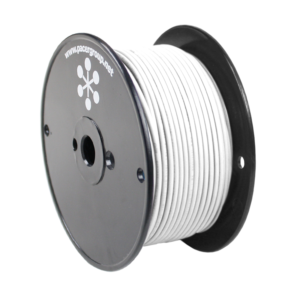 Pacer White 8 AWG Primary Wire - 250'