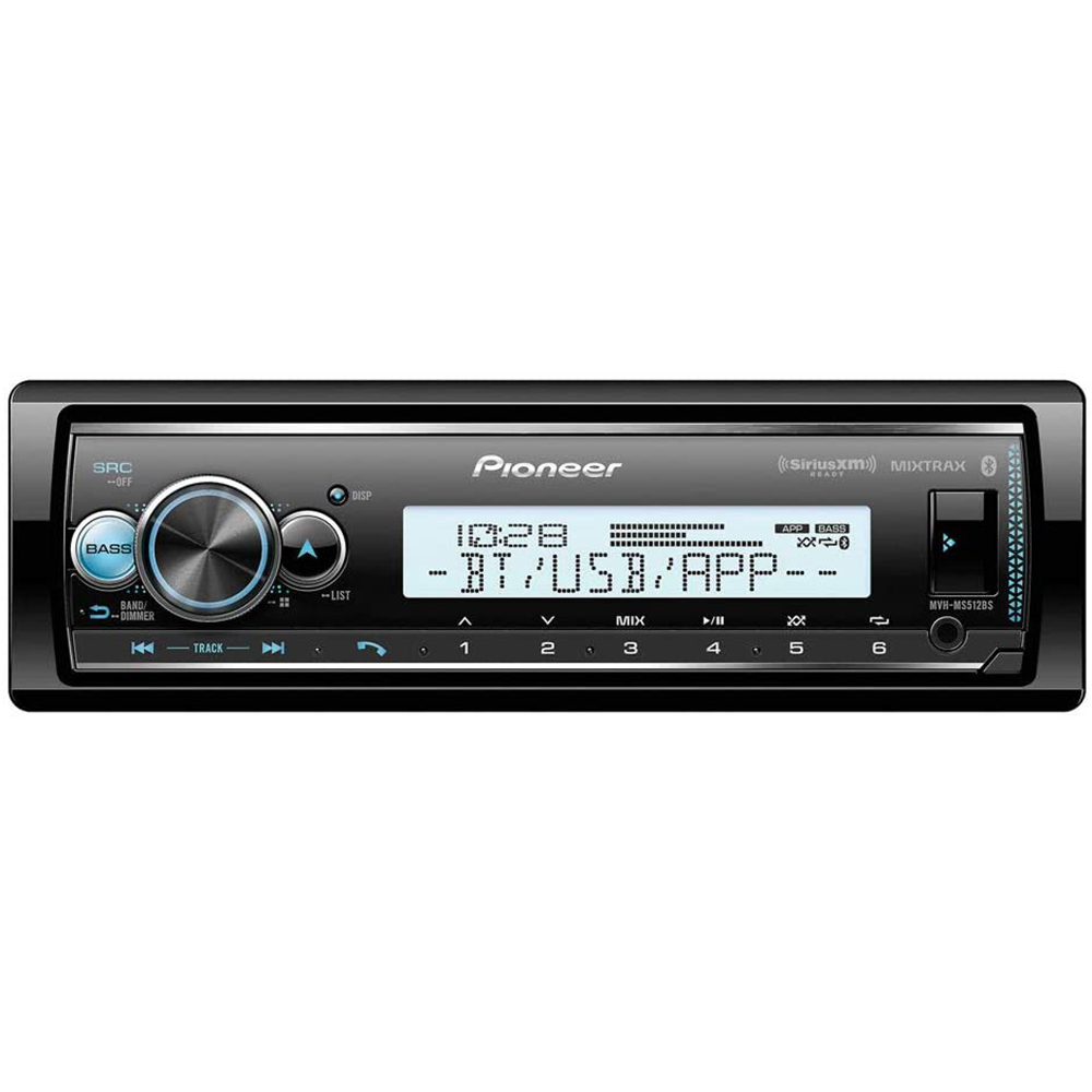 Pioneer MVH-MS512BS Marine Stereo w/AM/FM/BT/SiriusXM