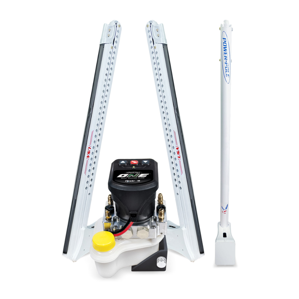 Power-Pole Blade ONE Pump BLS Shallow Water Anchor System - 8' - Dual Blade - USA Themed Color