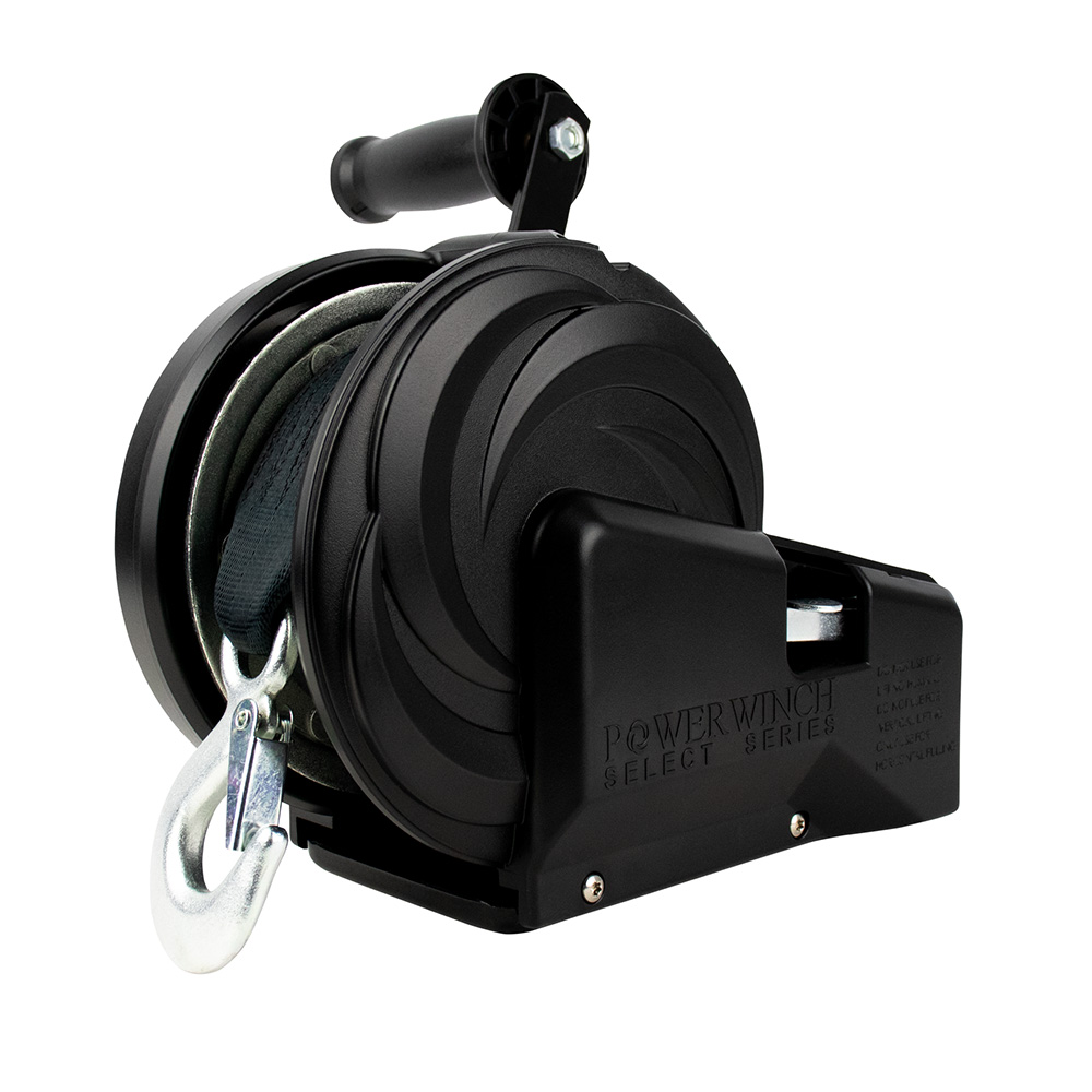 Powerwinch Select Series Winch 1,800lb, 2 Speed, 8" Crank Arm - Carbon Black