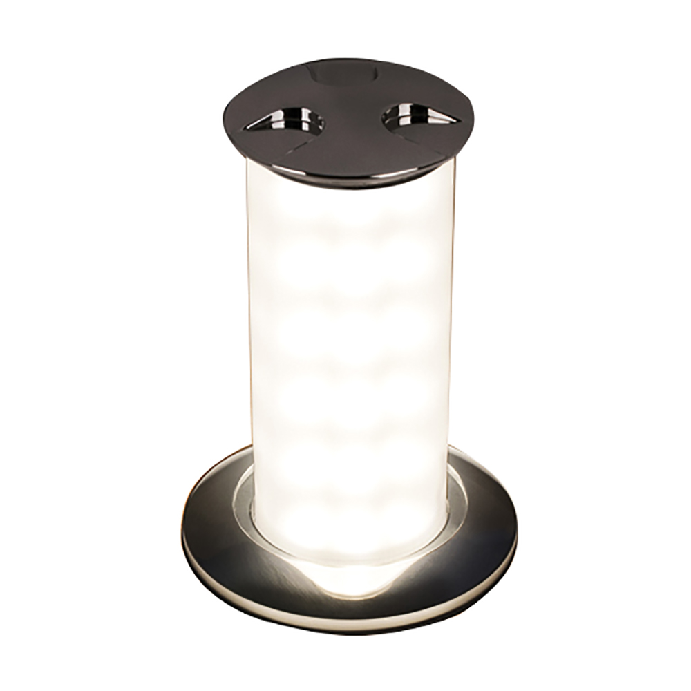 Quick Secret 6W Retractable Lamp w/Automatic Switch IP66 Mirrored Chrome Finish - Warm White LED
