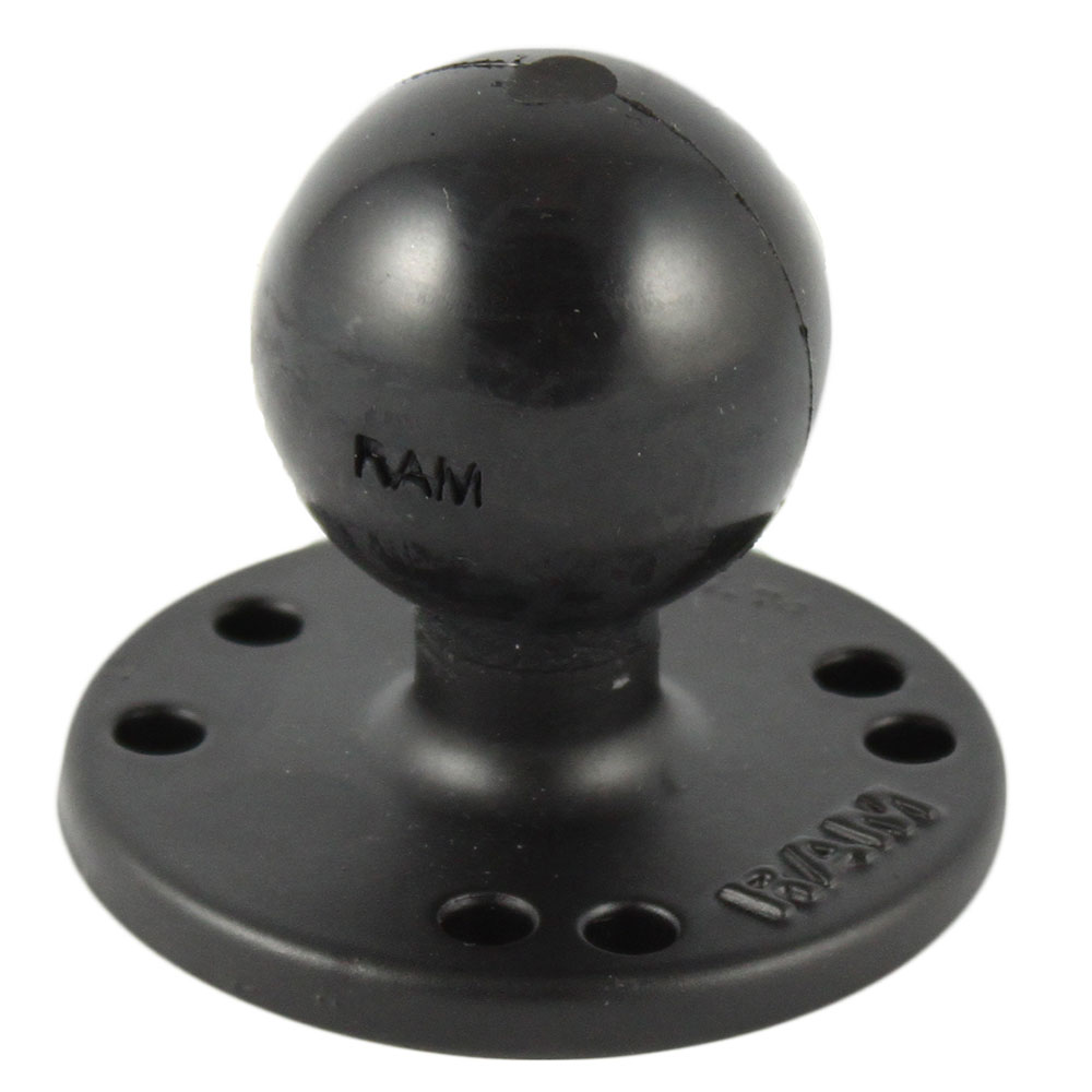 RAM Mount 2.5" Round Base w/0.31-18 Female Thread & 1.5" Ball - AMPs Pattern