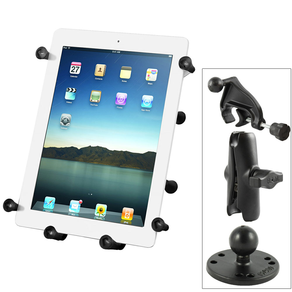 RAM Mount Universal X-Grip III Large Tablet Holder - Fits New iPad - Includes Yoke Mount