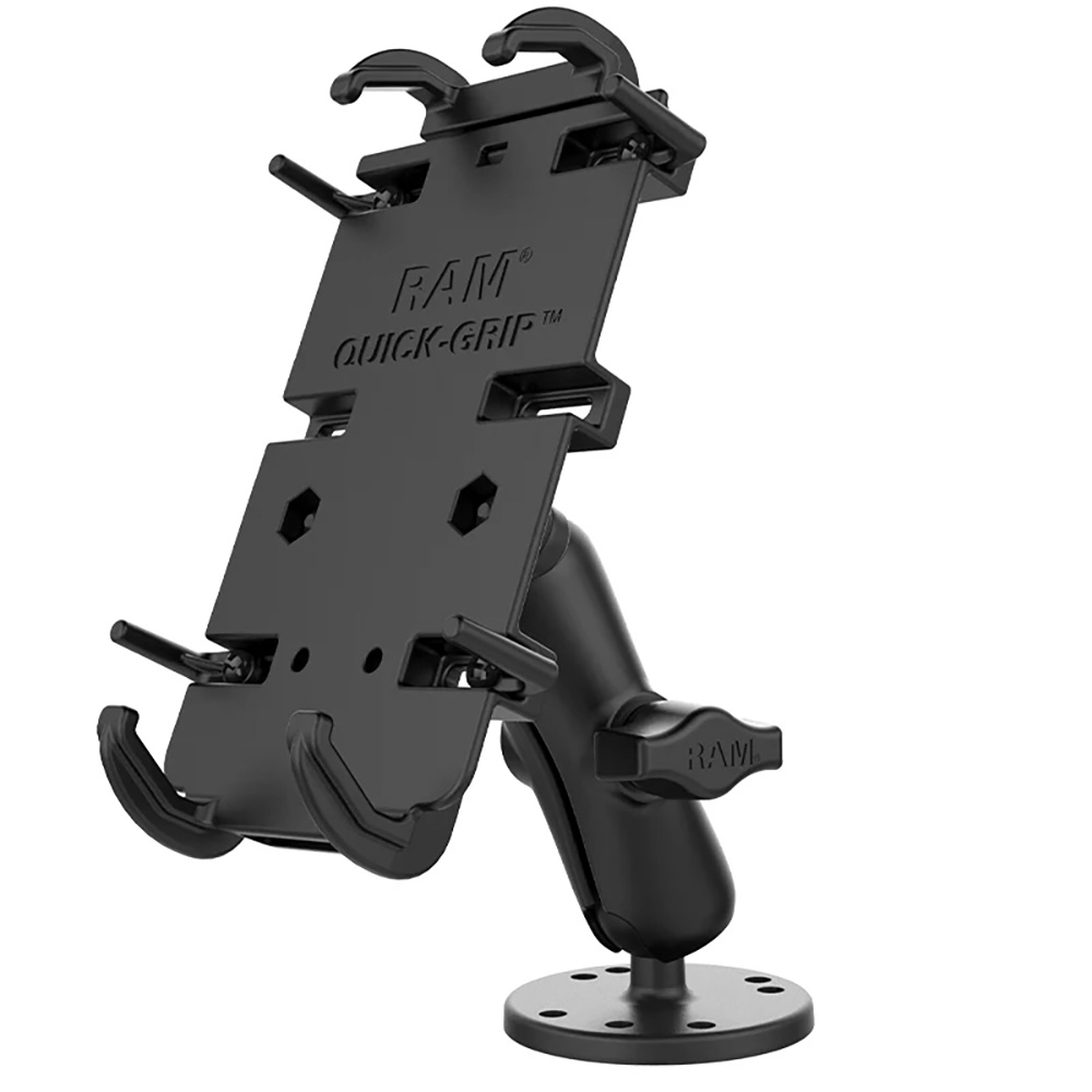 RAM Mount RAM® Quick-Grip™ XL Spring-Loaded Phone Mount w/Drill-Down Base