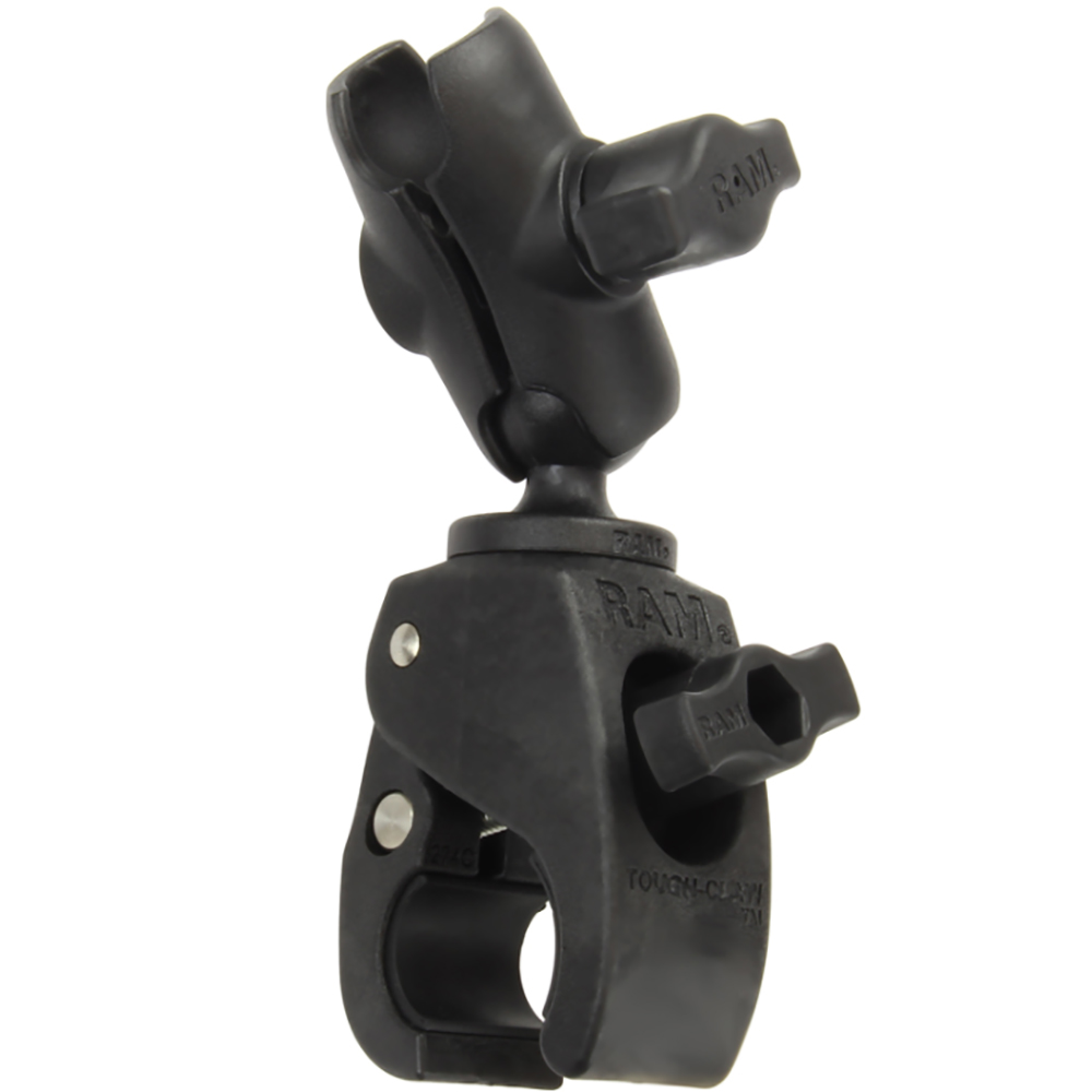 RAM Mount Tough-Claw Small Clamp Mount w/Double Socket Arm - 1" Ball