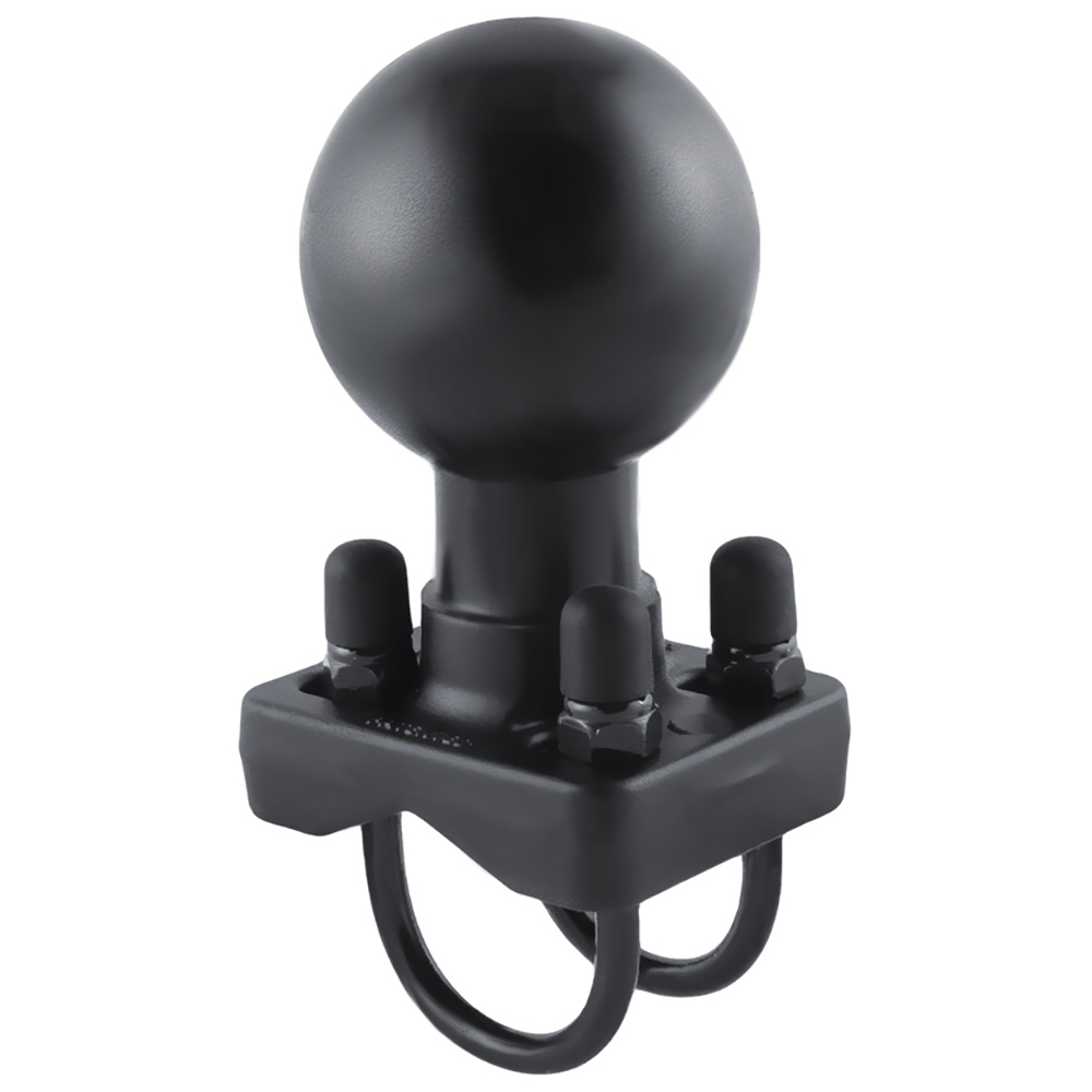 RAM Mount Double U-Bolt Base w/D Size 2.25" Ball for Rails from 1" to 1.25" in Diameter