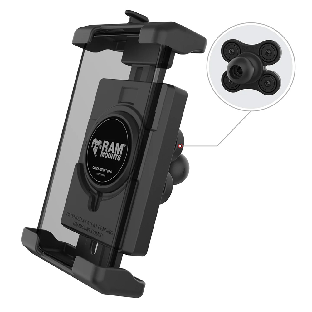 Ram Mount RAM&reg; Quick-Grip&trade; Pro XL Phone Holder w/Ball & Vibration Damper