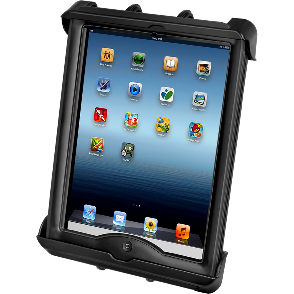 RAM Mount Tab-Tite Universal Clamping Cradle f/Apple iPad w/LifeProof & Lifedge Cases