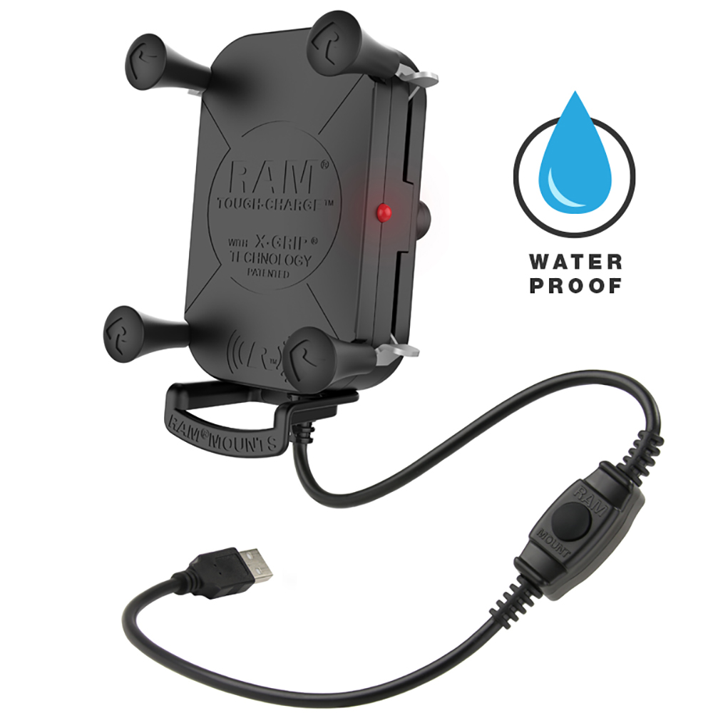 RAM Mount Tough-Charge™ w/X-Grip® Tech Waterproof Wireless Charging Holder