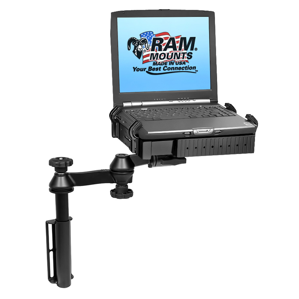 RAM Mount Universal Flat Surface Vertical Drill-Down Vehicle Laptop Mount Stand