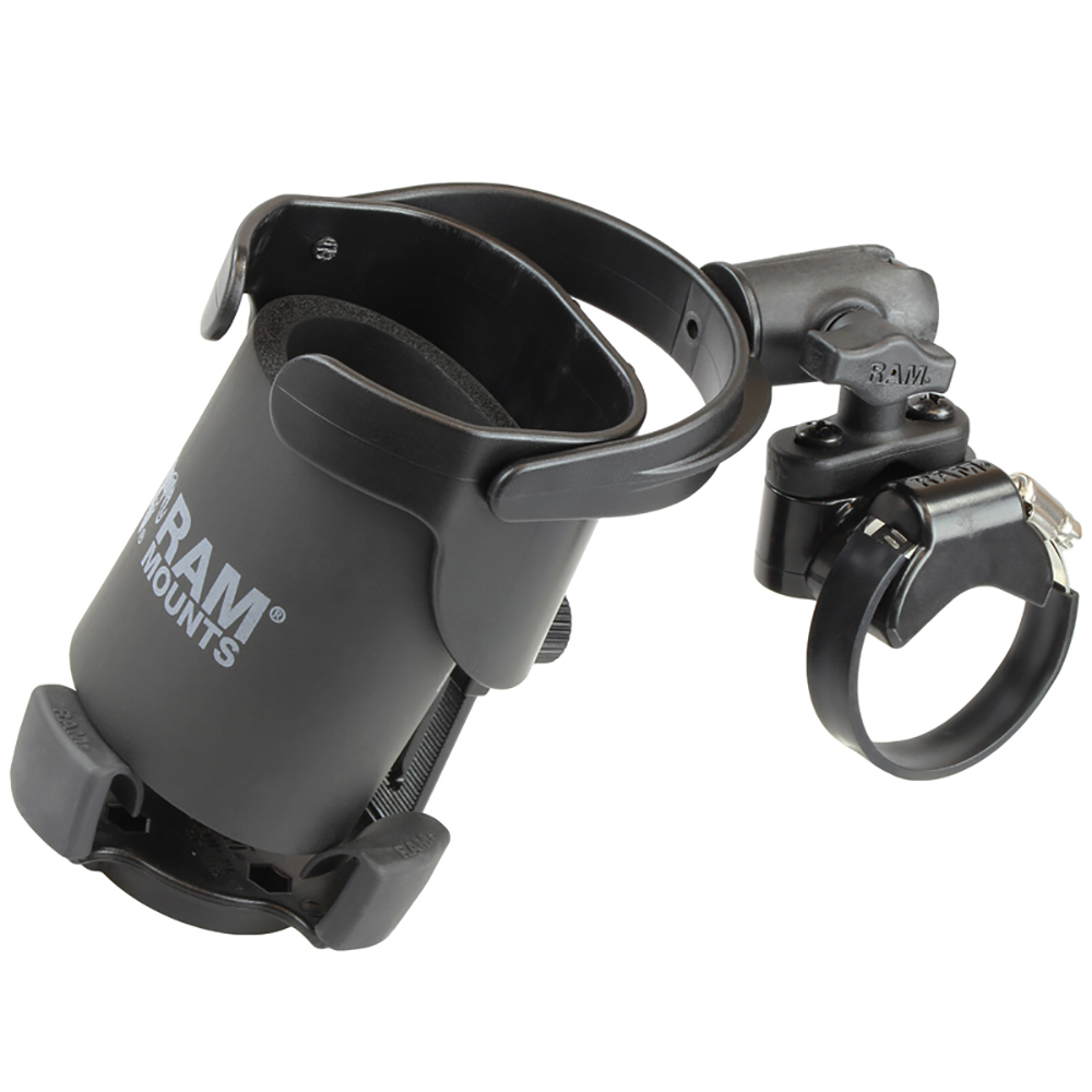 RAM Mount Level Cup™ XL Low Profile Mount w/Large Strap Clamp Base