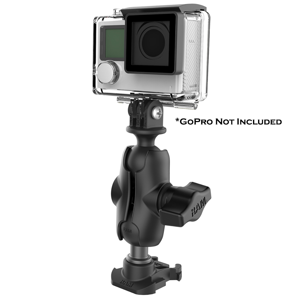 RAM Mount RAM 1" Ball Adapter for GoPro® Bases with Short Arm and Action Camera Adapter