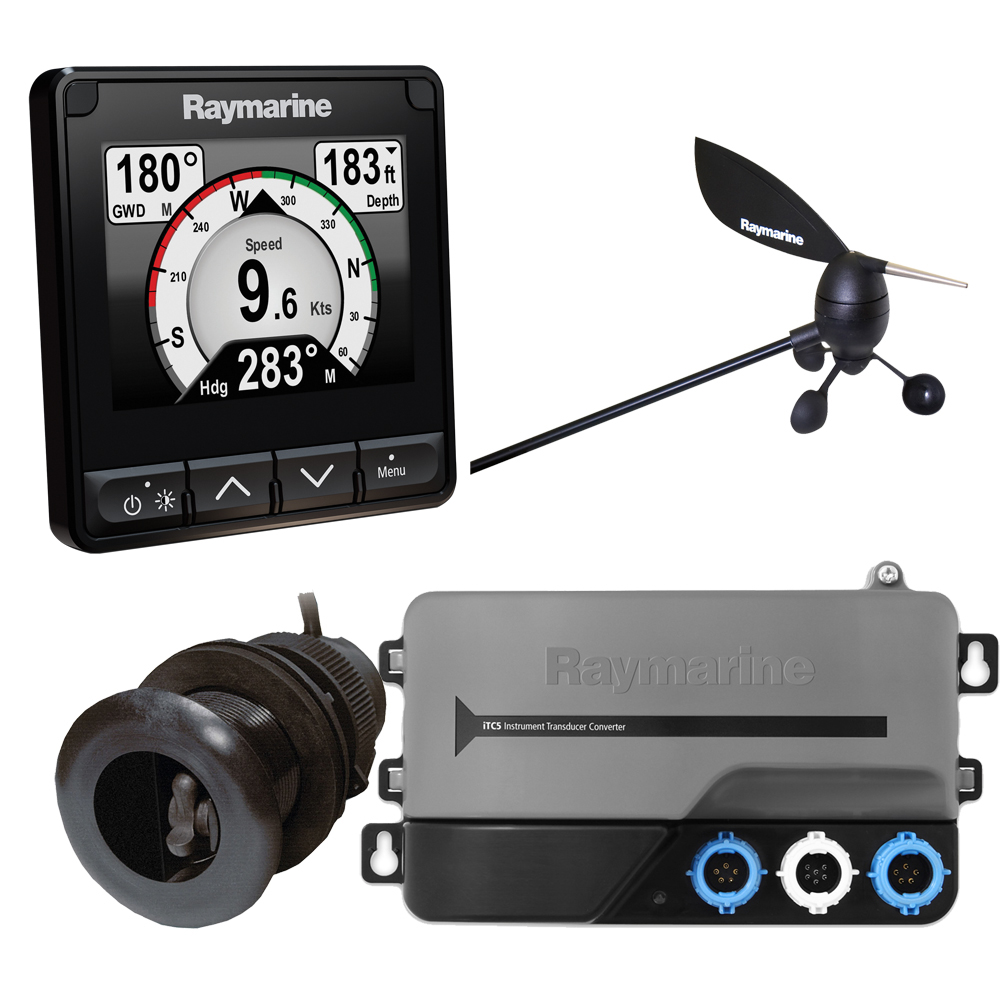 Raymarine i70s System Pack w/Color Instrument & Wind, DST Transducers, iTC-5, and STng Backbone