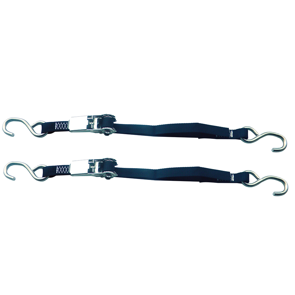 Rod Saver Stainless Steel Ratchet Tie-Down - 1" x 4' - Pair