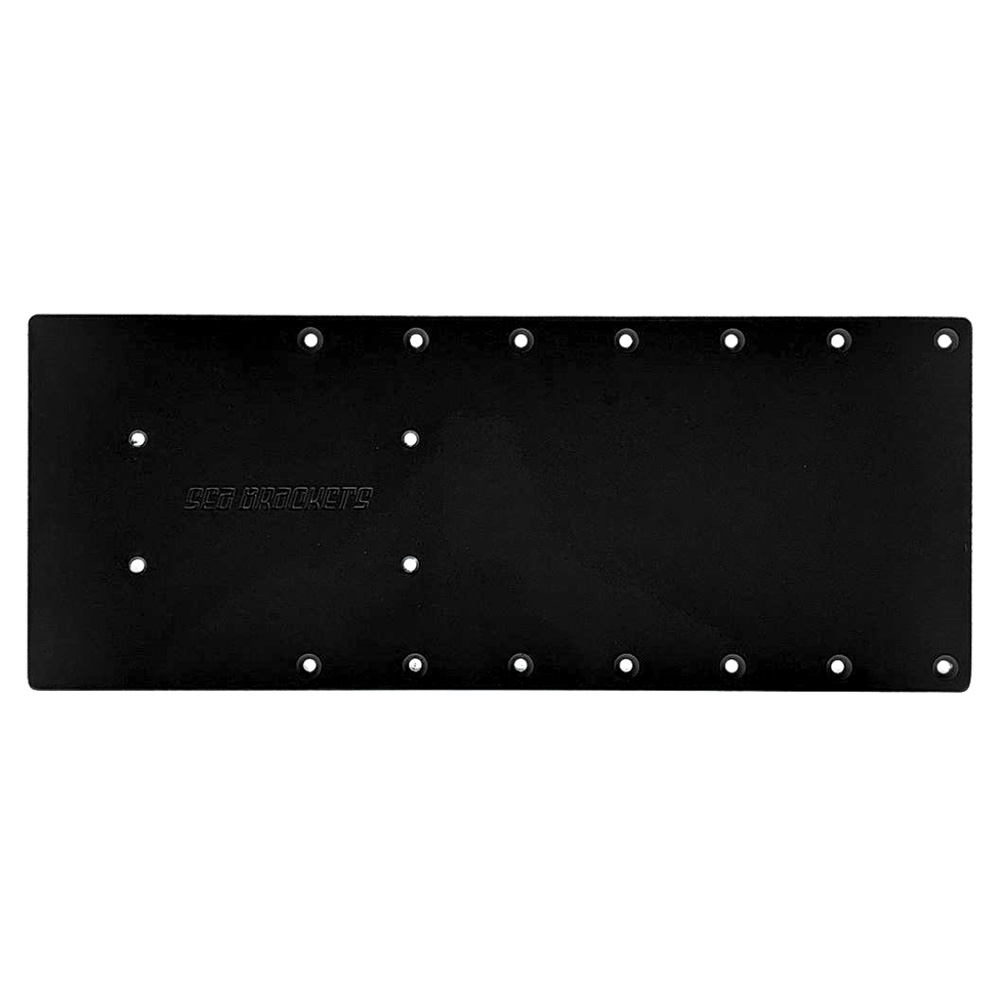 Sea Brackets 20" Straight Trolling Motor Plate f/Garmin Kraken - Black