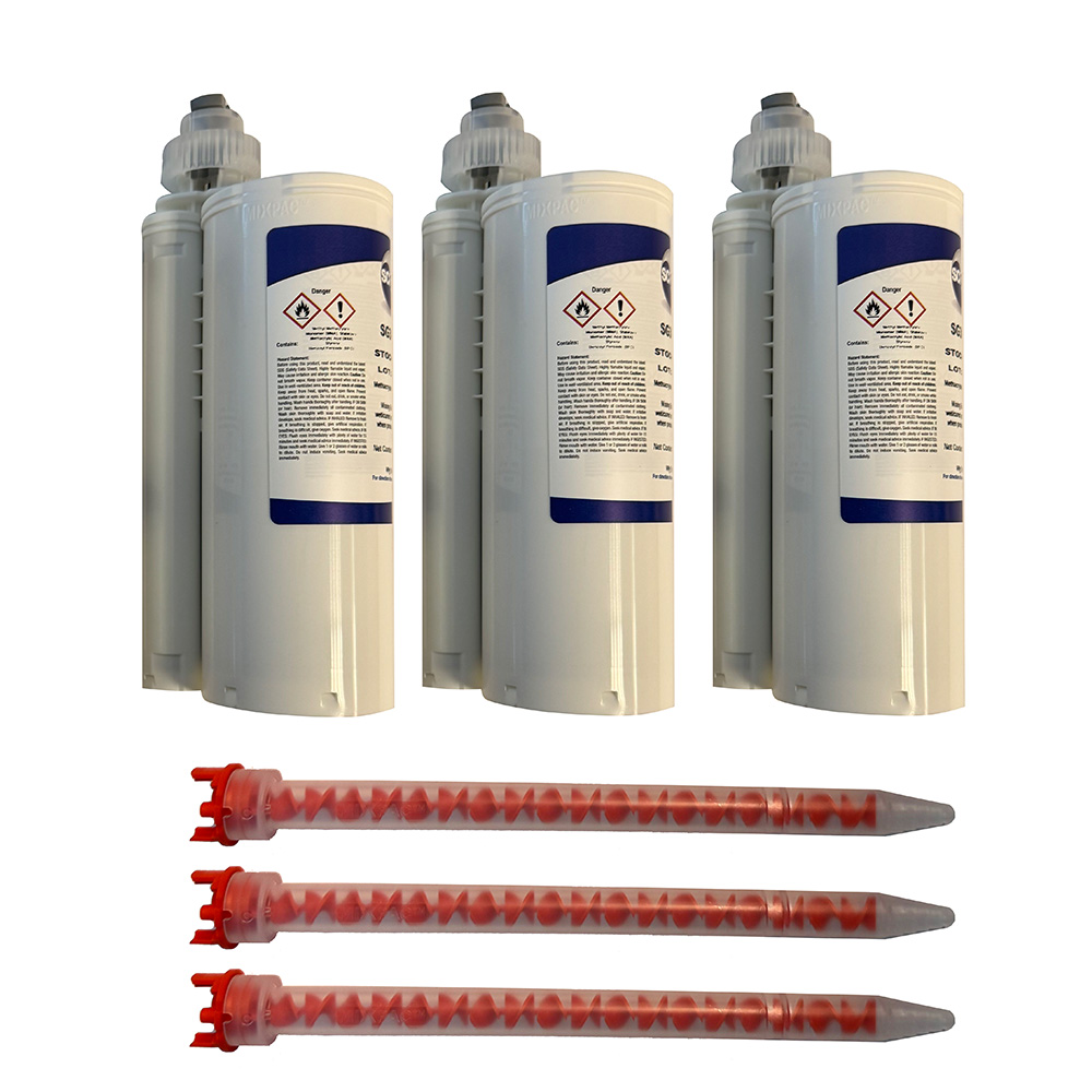 Seakeeper Ride 750 Adhesive Installation Kit - (3) SCIGRIP 490 ml 10:1 Ratio Adhesives - (3) Mixing Nozzles (W/O Dispenser)