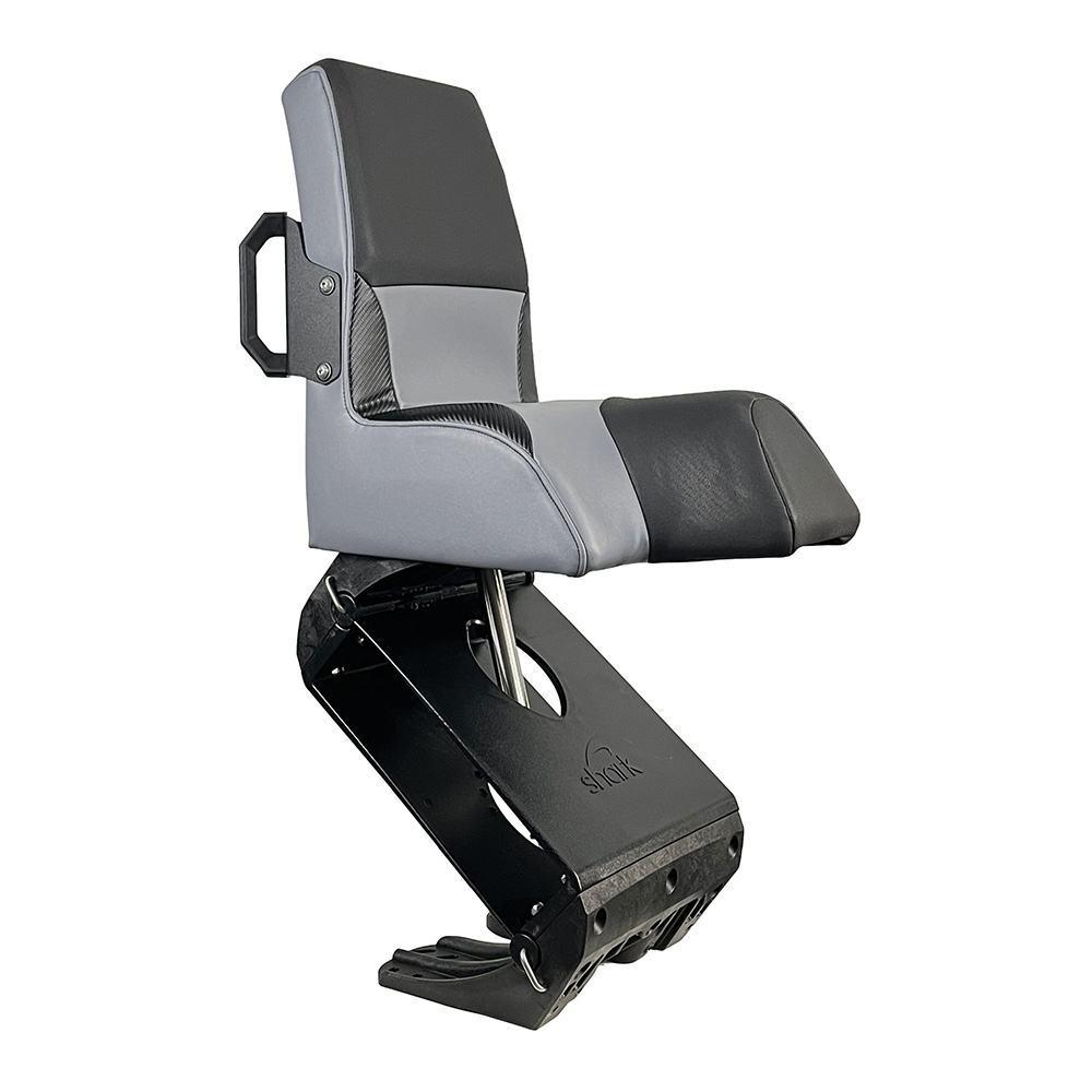 Shark EPIC Seat w/Flex Suspension - Grey Vinyl - Regular Handle