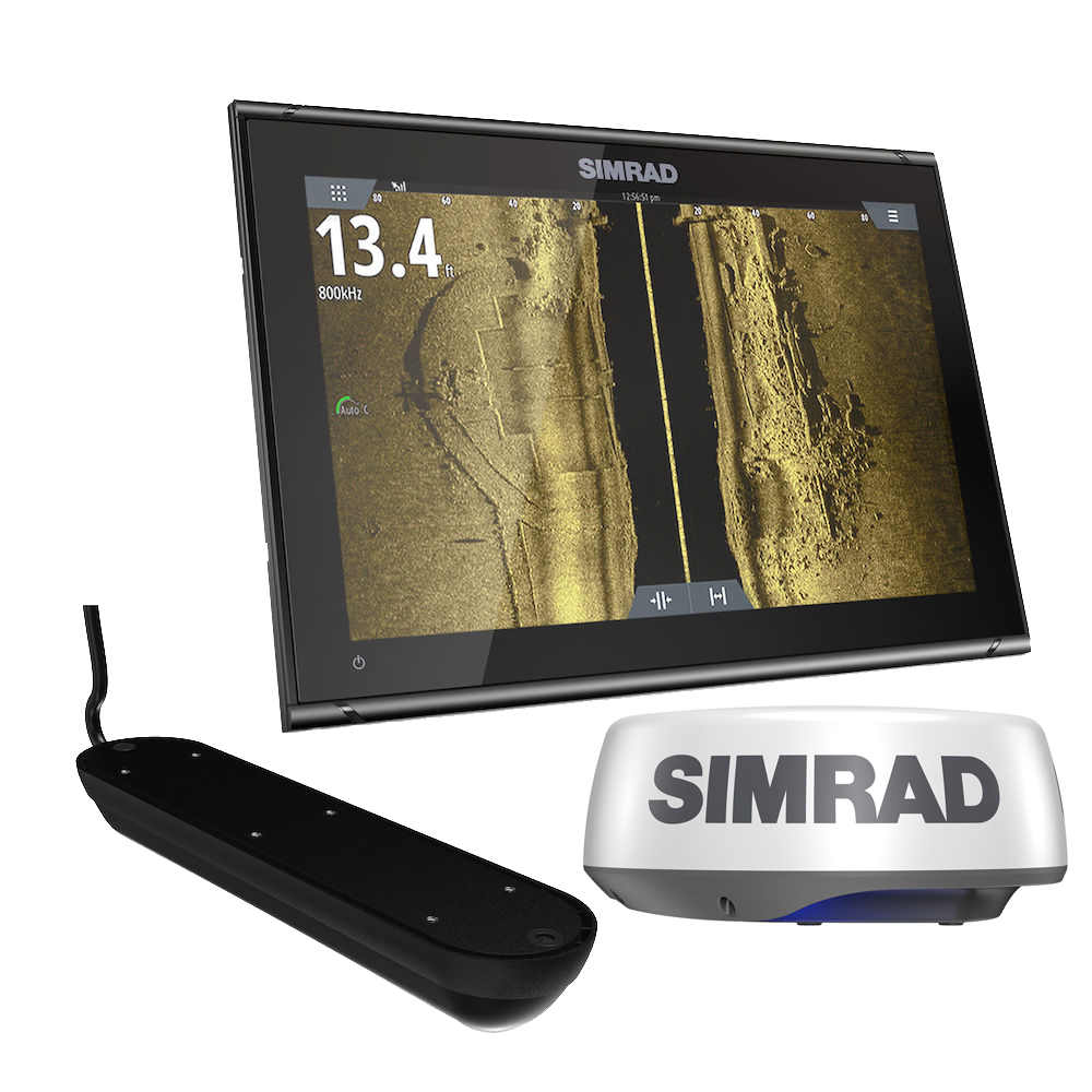 Simrad GO9 XSE Chartplotter Radar Bundle HALO20+ w/Transom Mount Active Imaging 3-in-1 Transducer