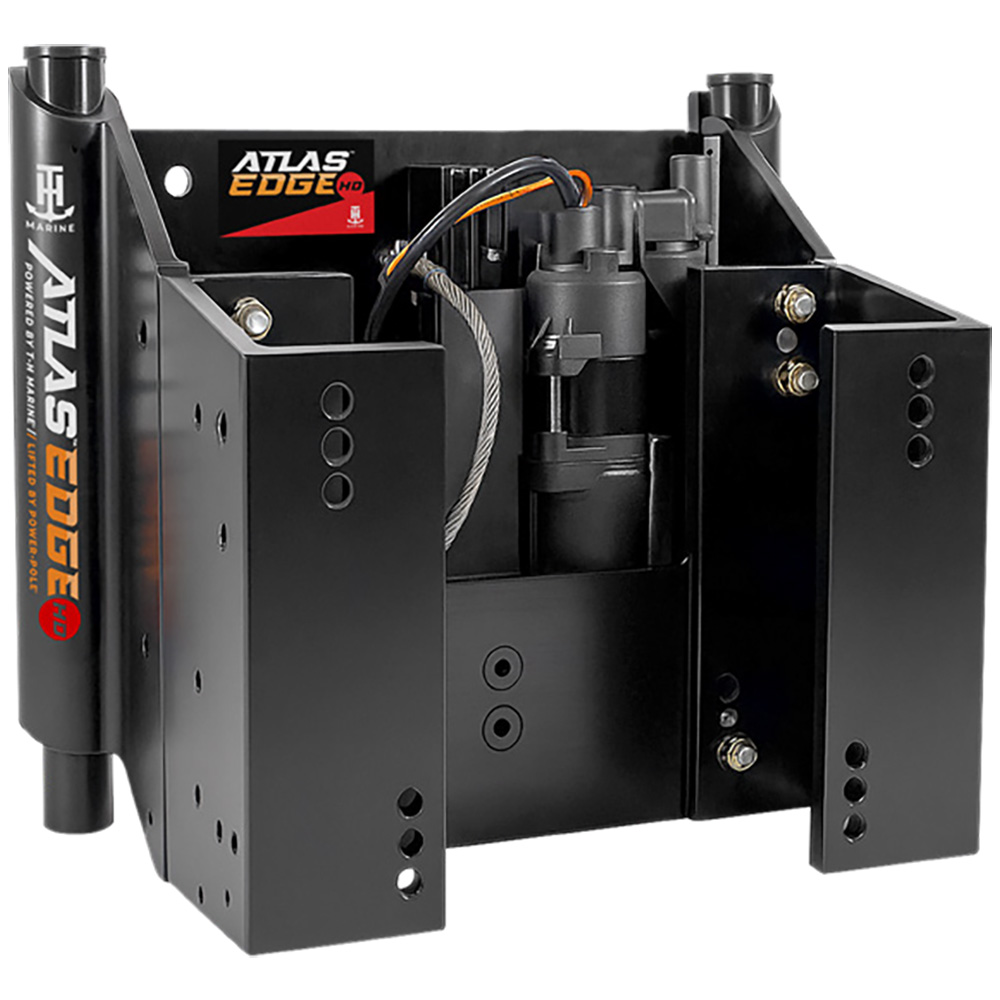 T-H Marine ATLAS&trade; EDGE 10" Set Back Hydraulic Jack Plate - Heavy Duty - Black