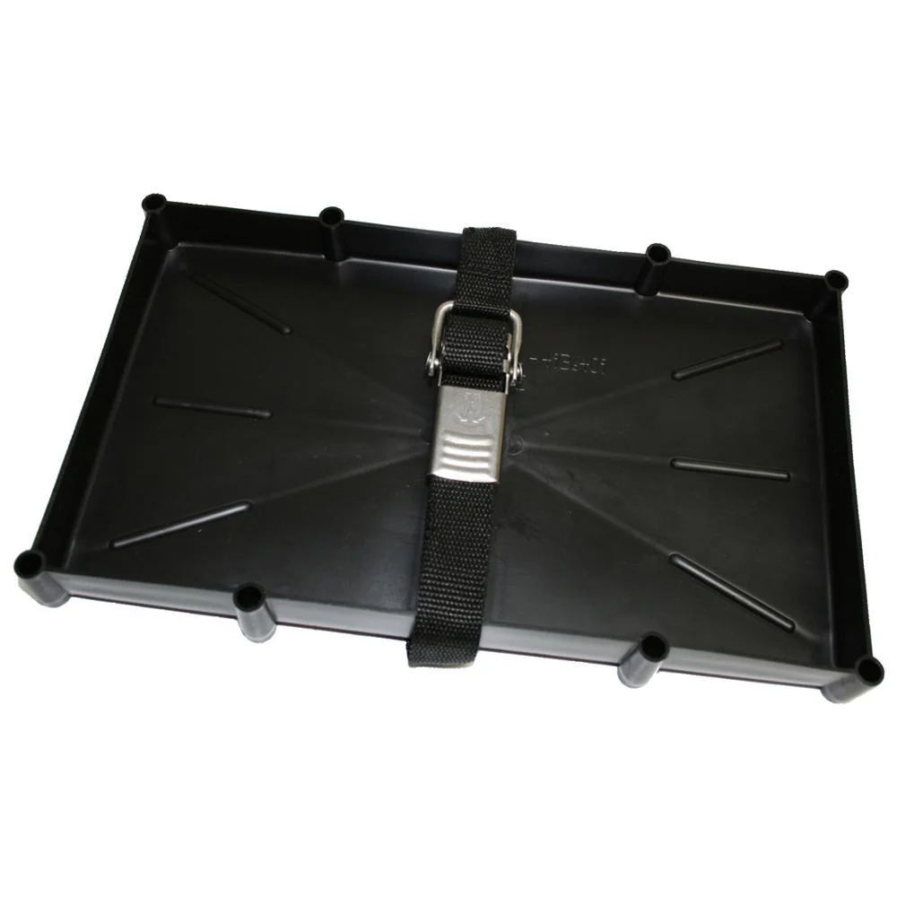 T-H Marine 27 Series Battery Holder Tray w/Stainless Buckled Strap