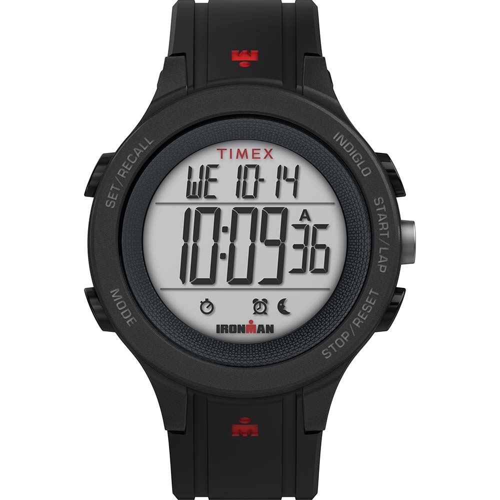Timex IRONMAN® T200 42mm Watch - Silicone Strap - Black/Red