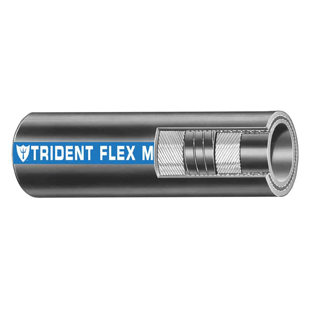 Trident Marine 3/4" x 50' Coil Flex Marine Wet Exhaust & Water Hose - Black