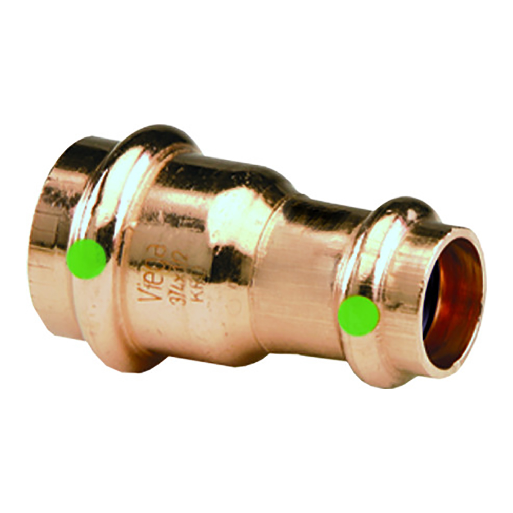 Viega ProPress 1-1/2" x 1" Copper Reducer - Double Press Connection - Smart Connect Technology