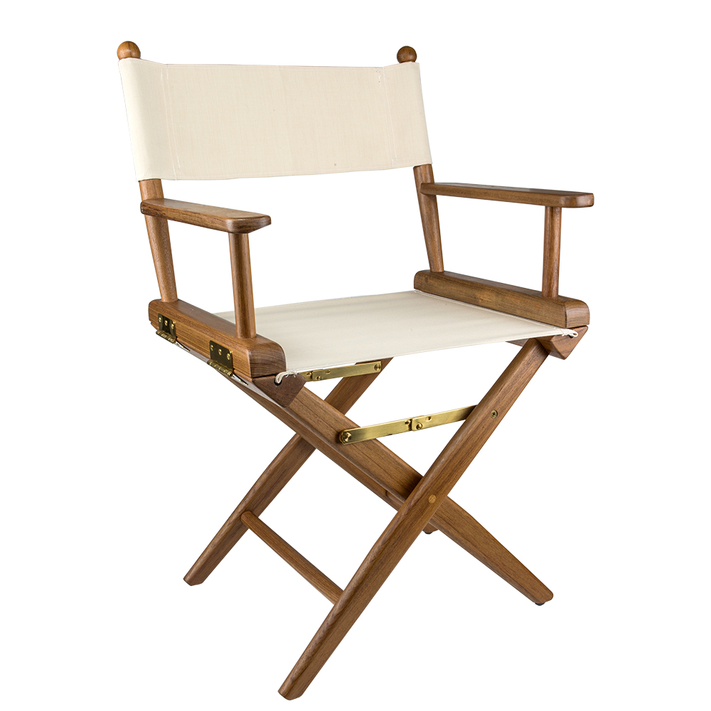Whitecap Director's Chair w/Natural Seat Covers - Teak