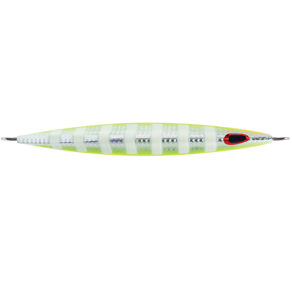 Williamson Kensaki 280 Jig - 7.25" - 9-7/8oz - UV Chartreuse Glow Zebra